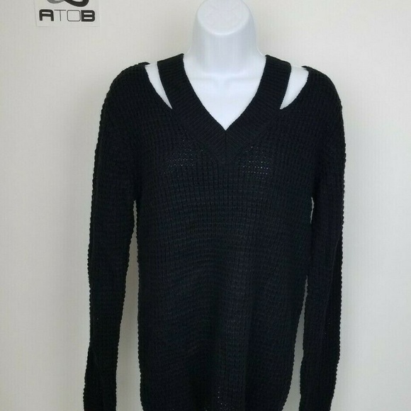 Hooked Up by IOT Sweater Juniors XS & Small Black - Picture 4 of 7